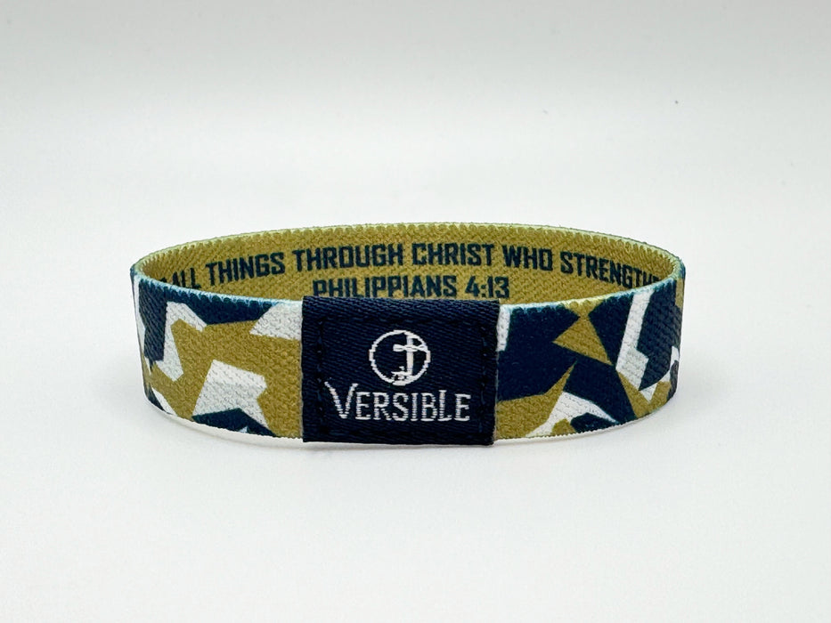 Team Camo / Philippians 4:13 Wristband