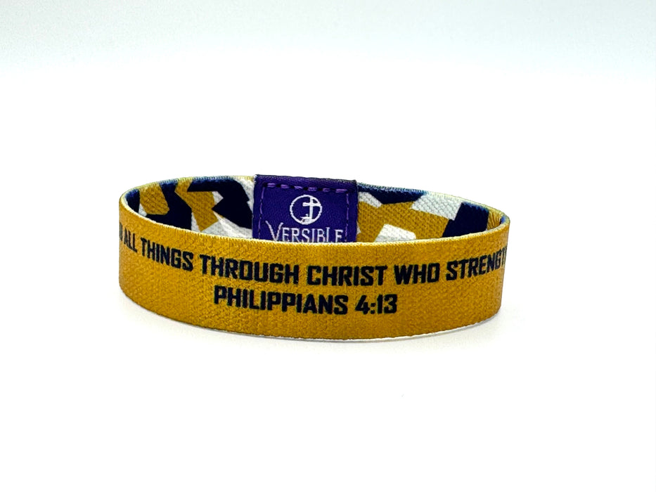 Team Camo / Philippians 4:13 Wristband