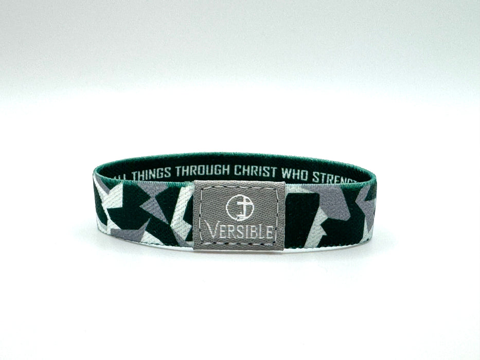 Team Camo / Philippians 4:13 Wristband