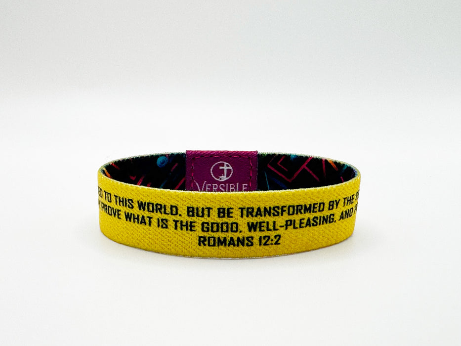 Neon Tech / Romans 12:2 Wristband