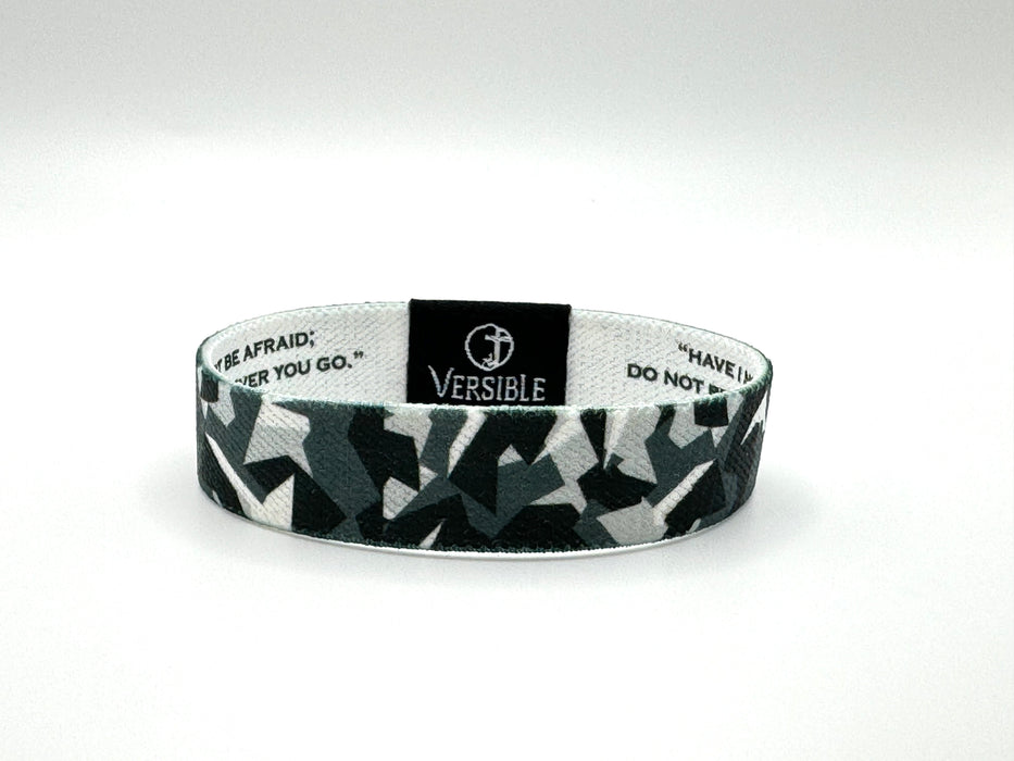 Stone Camo / Joshua 1:9 Wristband