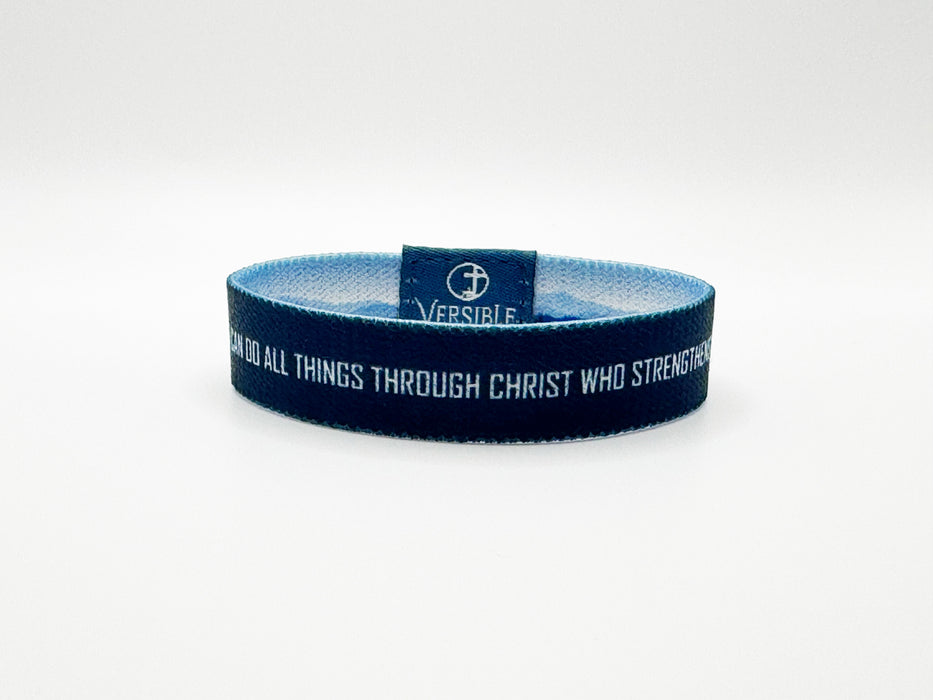 Mountain Horizon / Philippians 4:13 Wristband