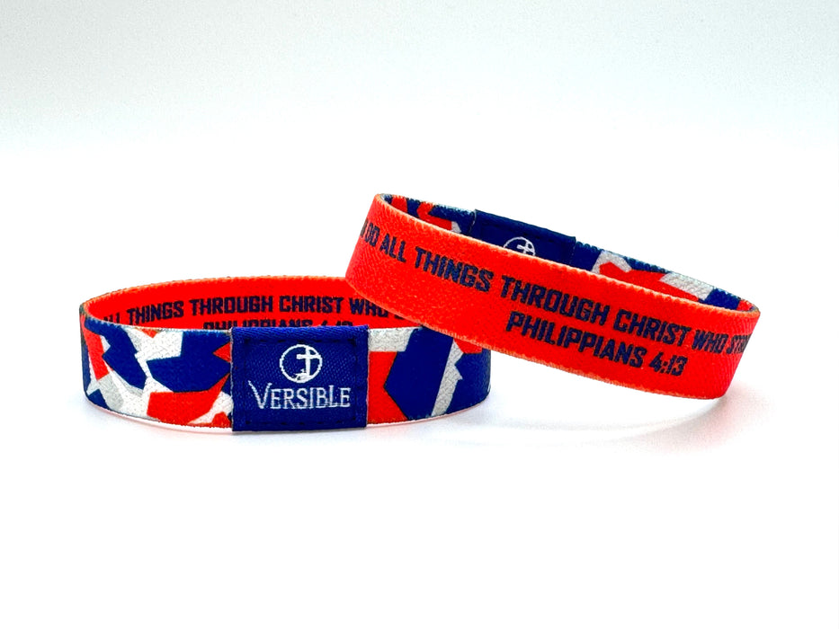 Team Camo / Philippians 4:13 Wristband