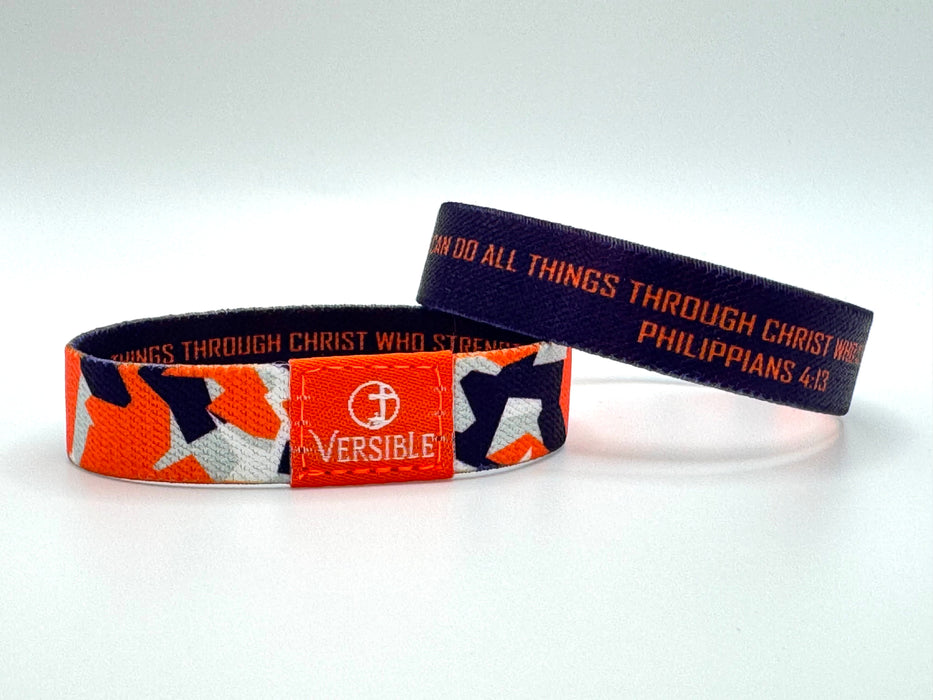 Team Camo / Philippians 4:13 Wristband