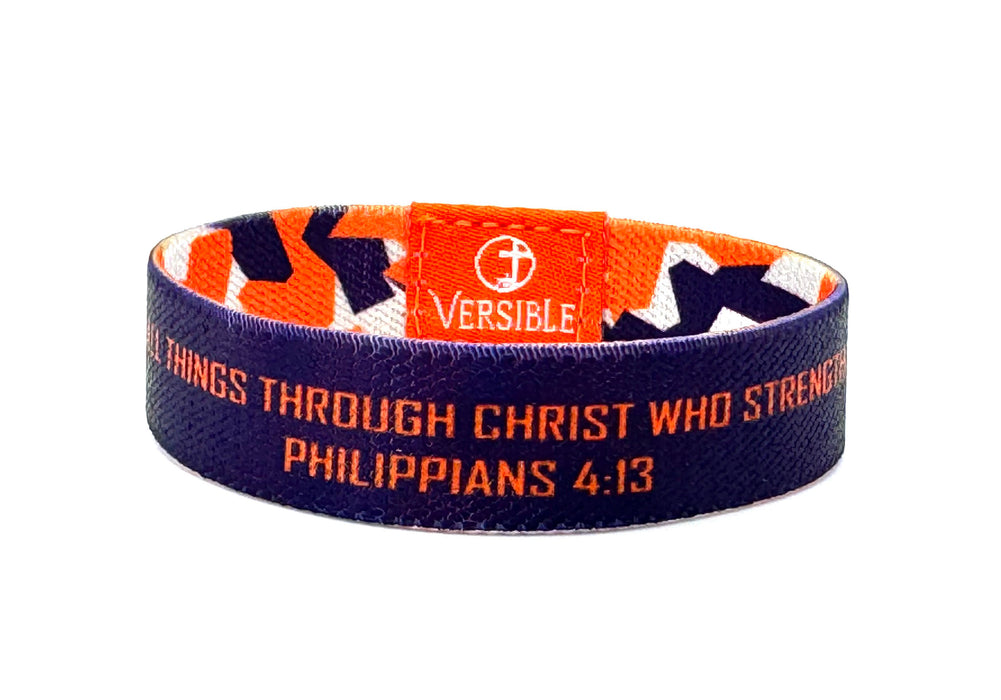 Team Camo / Philippians 4:13 Wristband