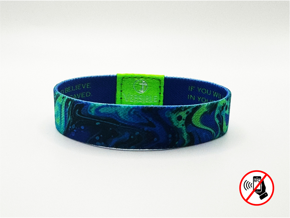 Versible® Wristbands - Cosmic Tide / Romans 10:9