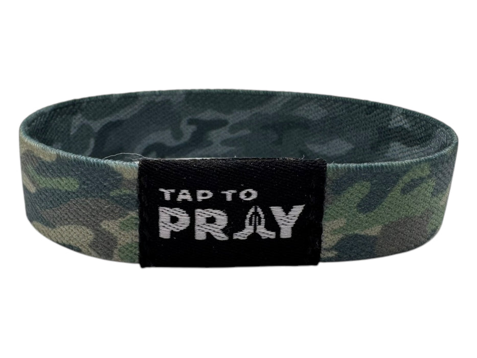 Tap To Pray™ Wristbands - Green & Charcoal Camo