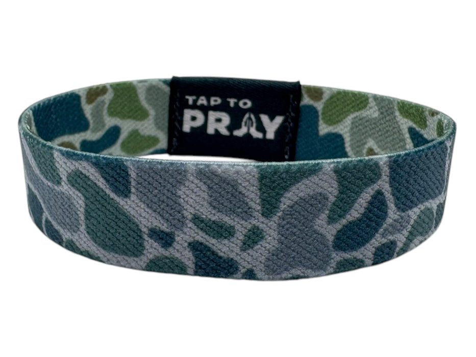 Tap To Pray™ Wristbands - River Rock Camo Moss & Slate