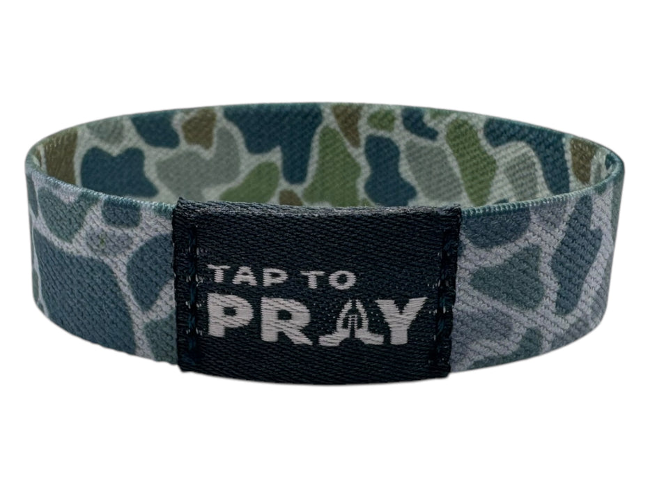 Tap To Pray™ Wristbands - River Rock Camo Moss & Slate