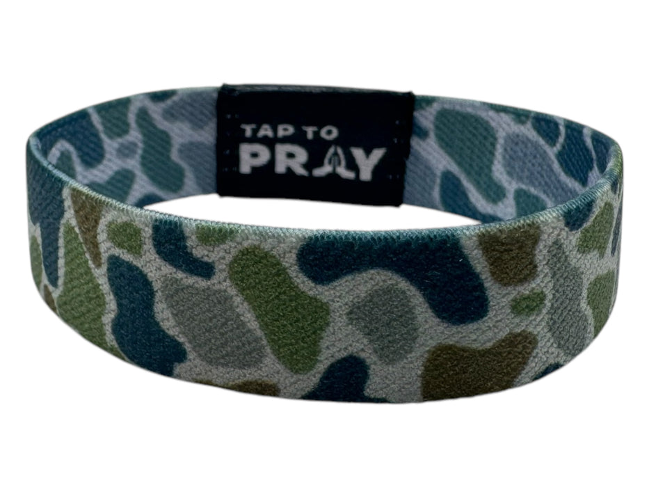 Tap To Pray™ Wristbands - River Rock Camo Moss & Slate