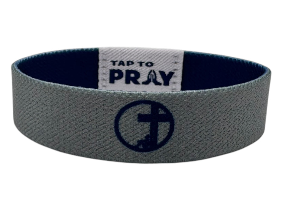 Tap To Pray™ Wristbands - Navy & Grey