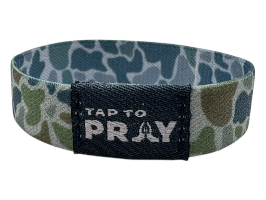 Tap To Pray™ Wristbands - River Rock Camo Moss & Slate