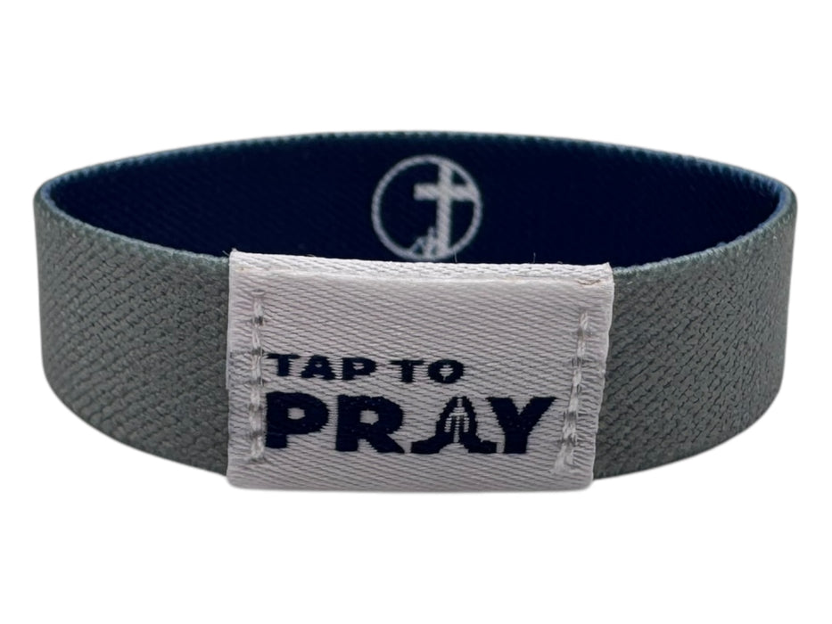 Tap To Pray™ Wristbands - Navy & Grey