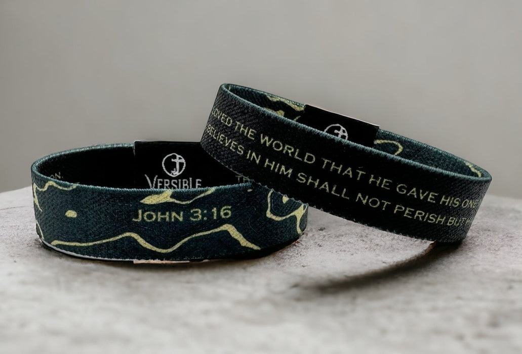 Gold Vein / John 3:16 Wristband