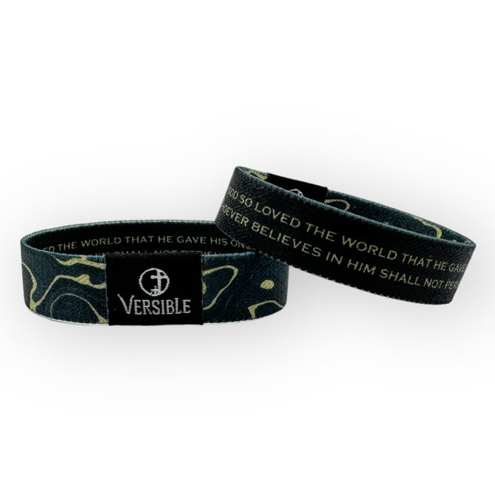 Gold Vein / John 3:16 Wristband