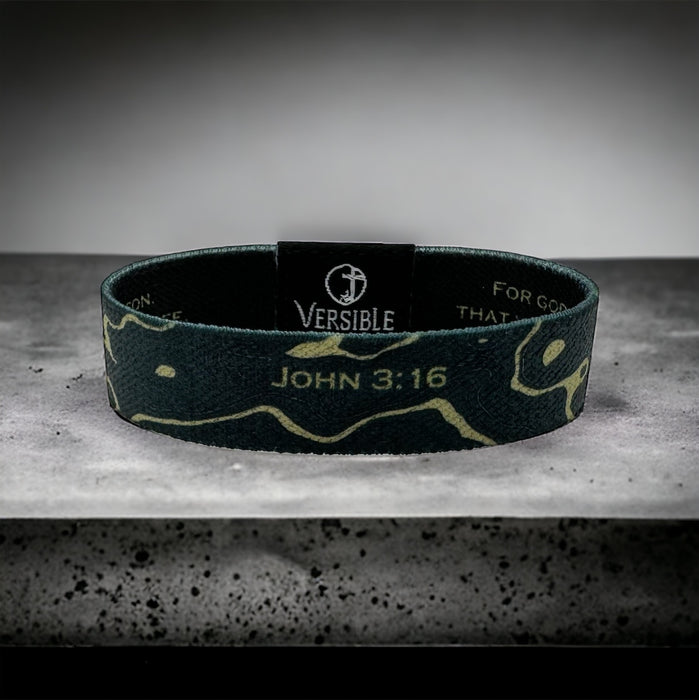 Gold Vein / John 3:16 Wristband