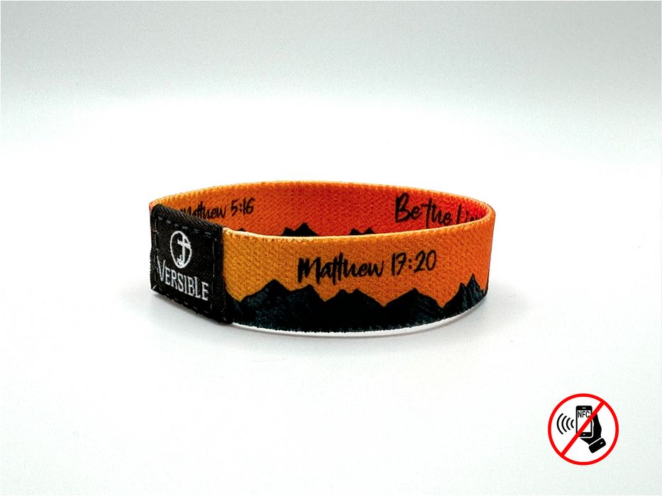 Versible® Wristbands - Sunrise / Matthew 5:16 & Matthew 17:20