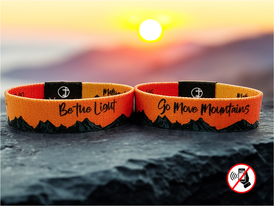 Versible® Wristbands - Sunrise / Matthew 5:16 & Matthew 17:20