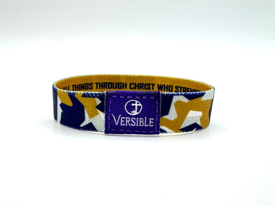 Team Camo / Philippians 4:13 Wristband