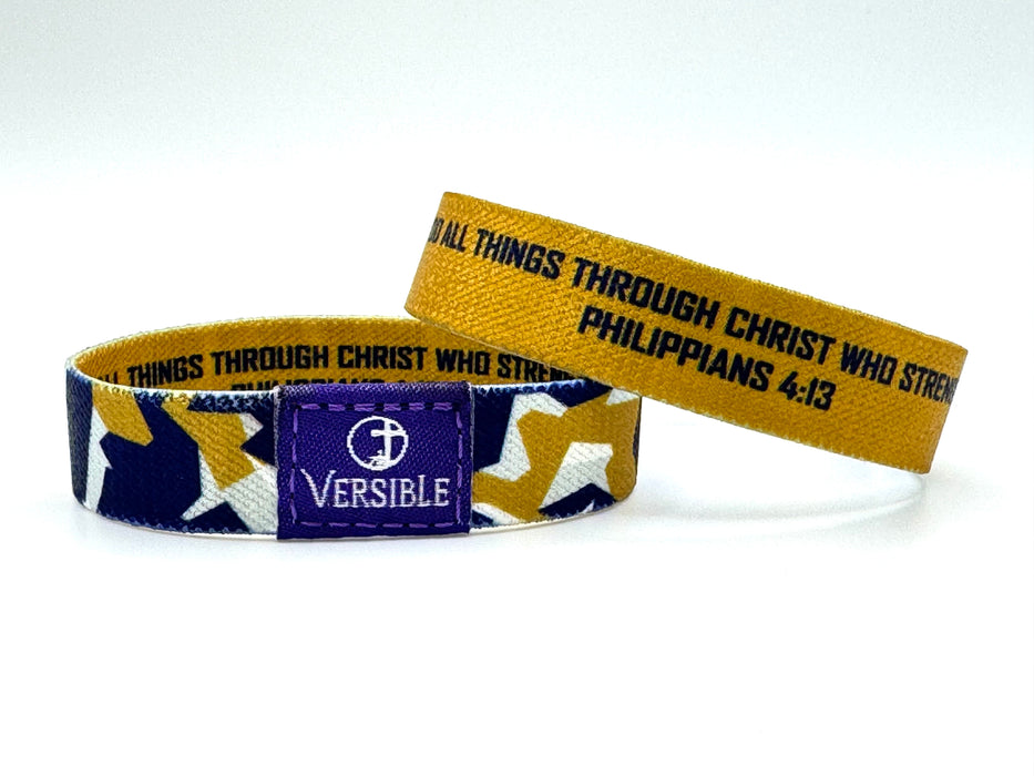 Team Camo / Philippians 4:13 Wristband