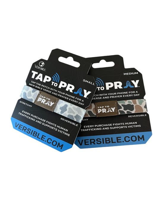Tap To Pray® Wristband – River Rock Camo - Classic & Sage