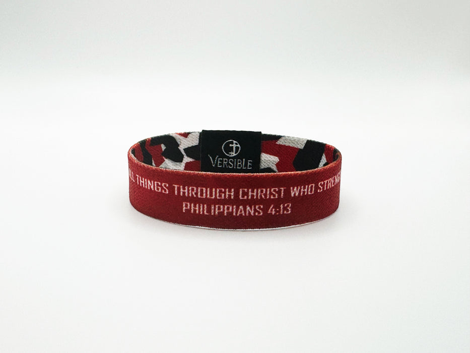 Team Camo / Philippians 4:13 Wristband