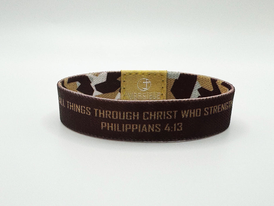 Team Camo / Philippians 4:13 Wristband