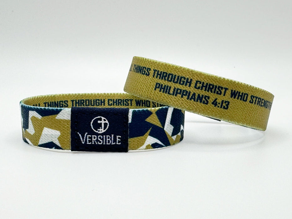 Team Camo / Philippians 4:13 Wristband