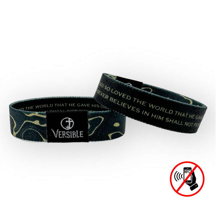 Versible® Wristbands - Gold Vein / John 3:16