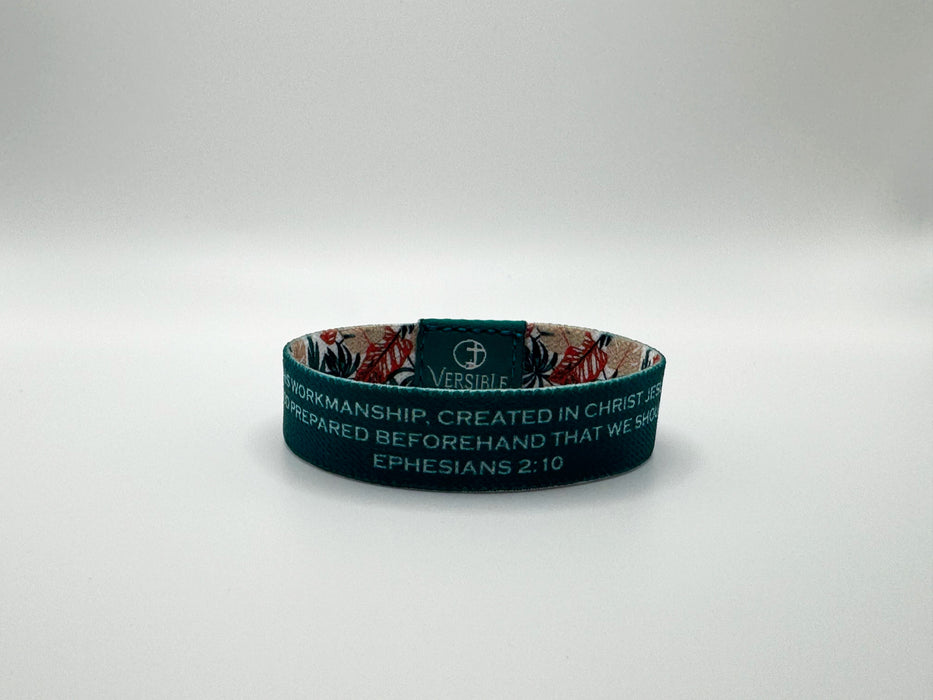 Tropical Palms / Ephesians 2:10 Wristband