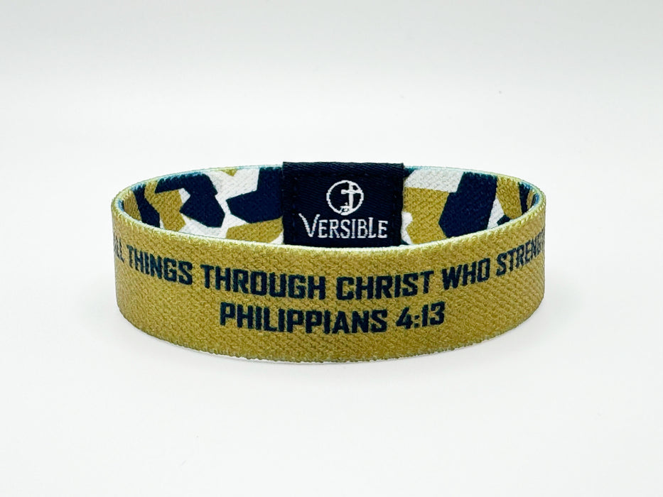 Team Camo / Philippians 4:13 Wristband