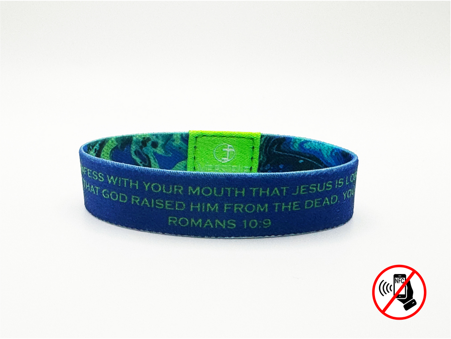 Versible® Wristbands - Cosmic Tide / Romans 10:9