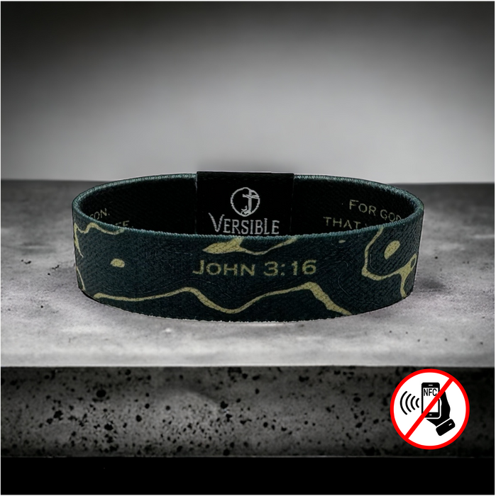 Versible® Wristbands - Gold Vein / John 3:16