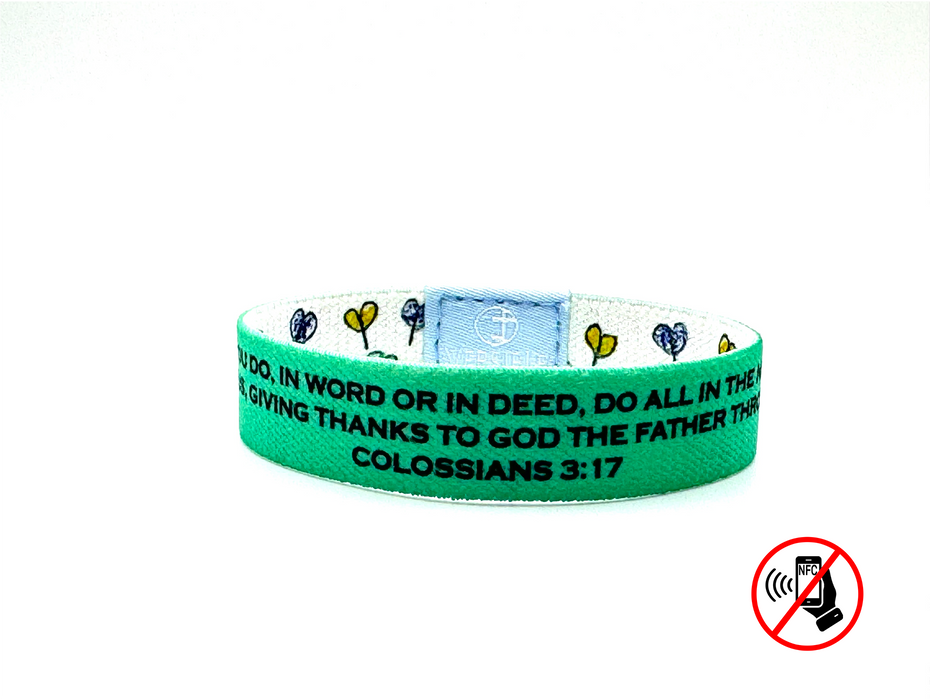 Versible® Wristbands - Love Blossoms - Survivor Series / Colossians 3:17
