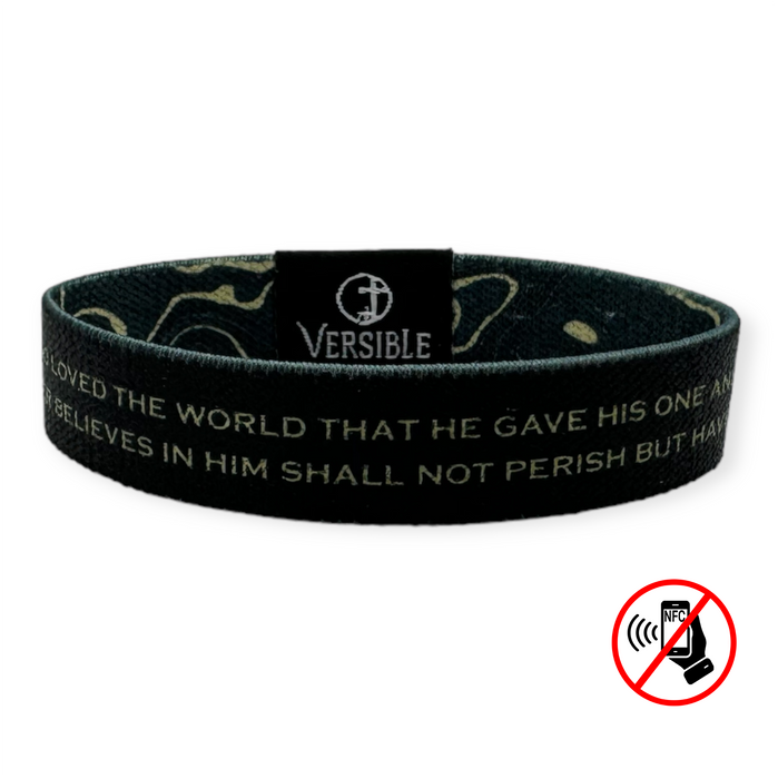Versible® Wristbands - Gold Vein / John 3:16