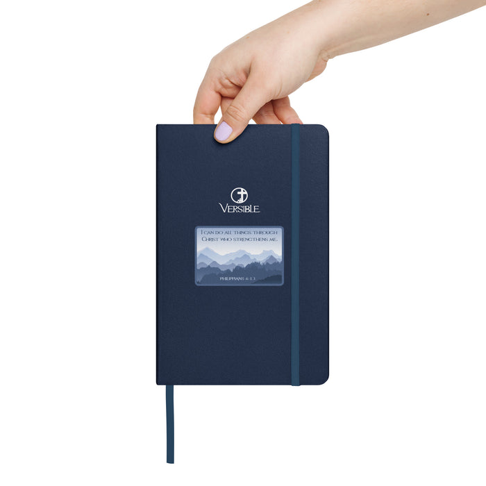 Mountain Horizon / Philippians 4:13 Hardcover bound notebook