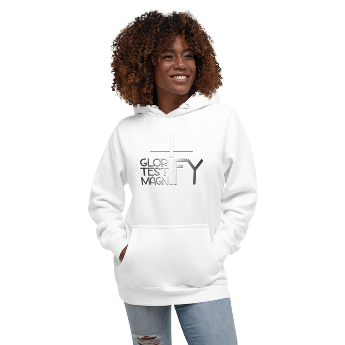 Glorify. Testify. Magnify. Unisex Hoodie