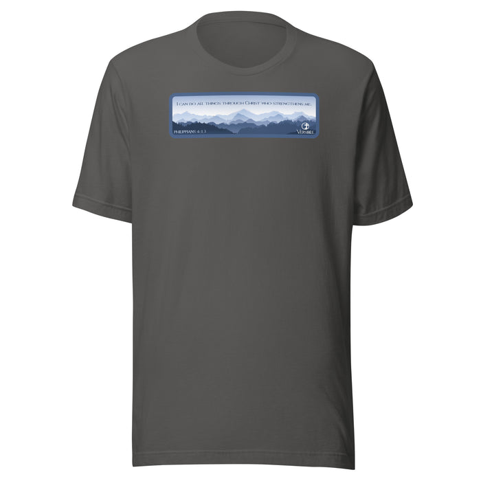 Mountain Horizon / Philippians 4:13 Unisex t-shirt