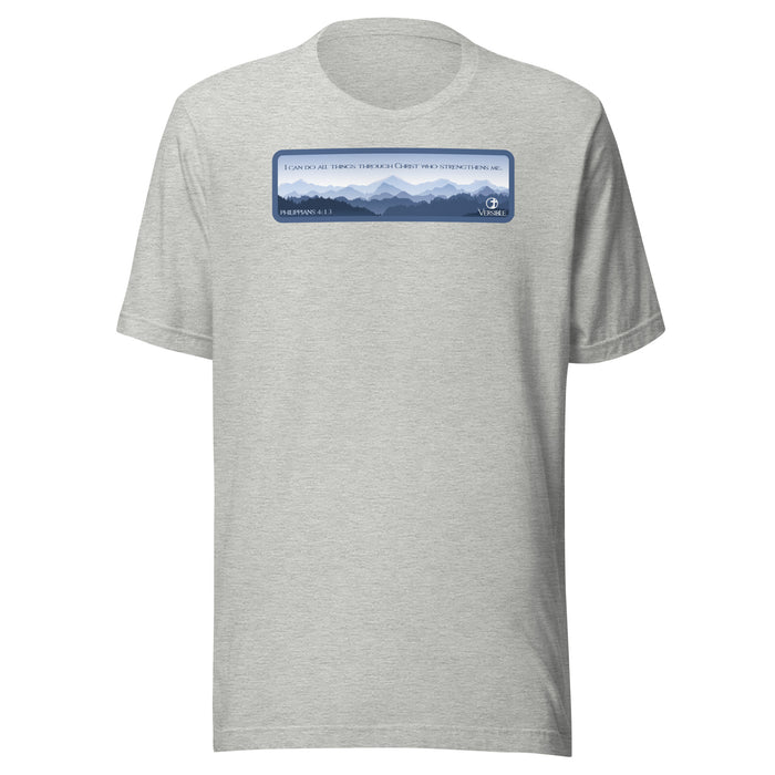 Mountain Horizon / Philippians 4:13 Unisex t-shirt