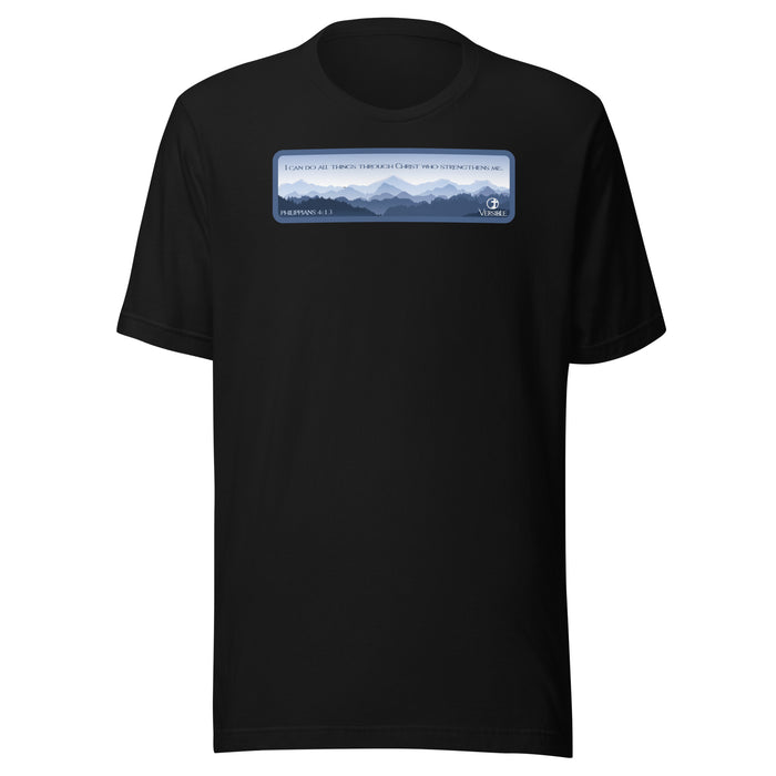 Mountain Horizon / Philippians 4:13 Unisex t-shirt