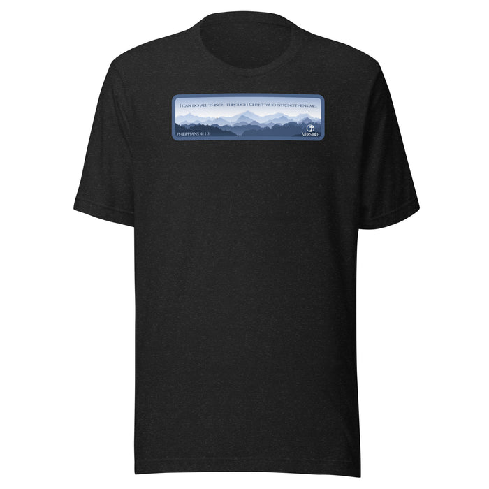 Mountain Horizon / Philippians 4:13 Unisex t-shirt