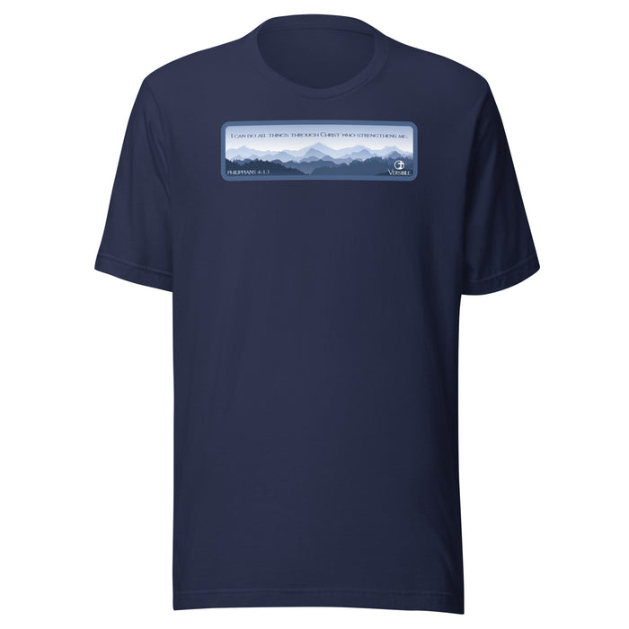 Mountain Horizon / Philippians 4:13 Unisex t-shirt