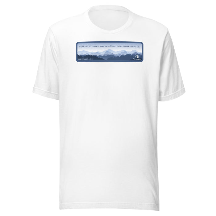 Mountain Horizon / Philippians 4:13 Unisex t-shirt